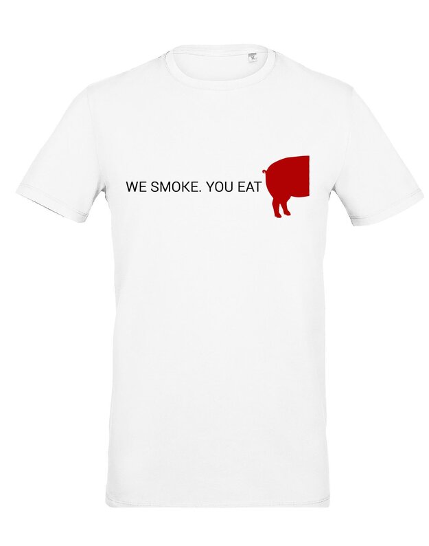 Marškinėliai "We smoke. You eat"