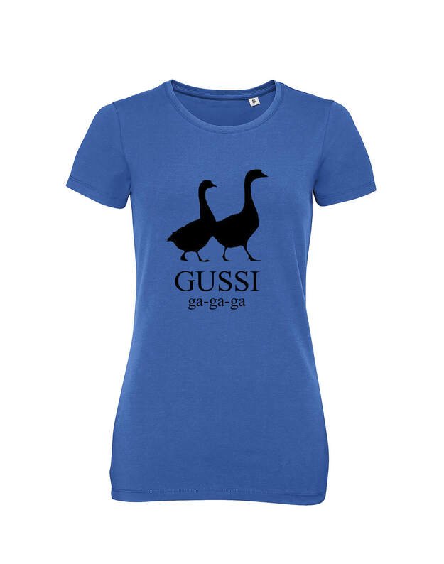 Moteriški marškinėliai - Gussi ga-ga-ga (L dydis)