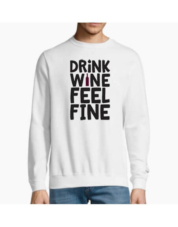 Džemperiai - Drink Wine Feel Fine