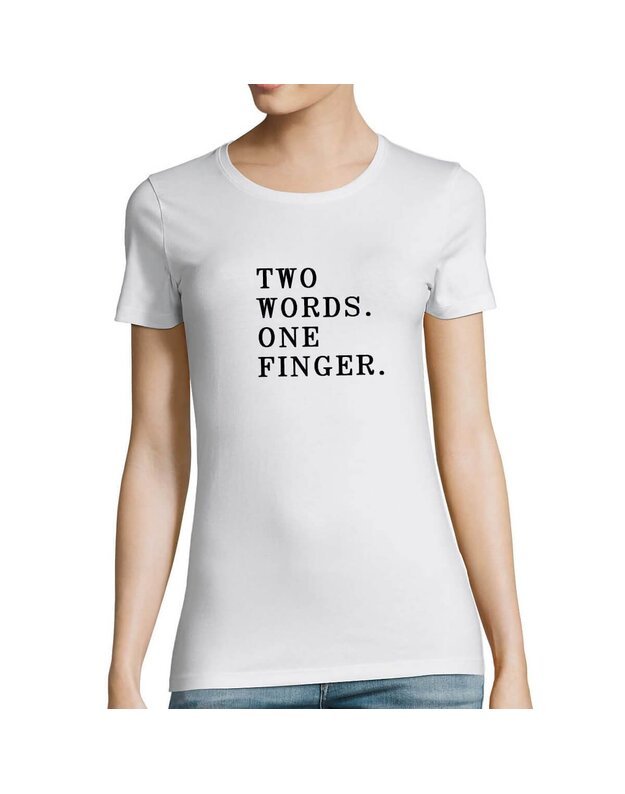 Marškinėliai - Two words - one finger