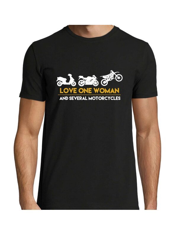 Marškinėliai - Love Woman And Motorcycles