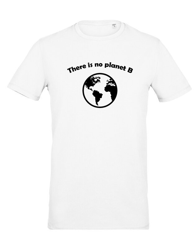 Balti marškinėliai - No planet B